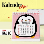 Artomaringi Mini Calendar 2025 / 2026 Desk Calendar 2025 / 2026 Code KAL03
