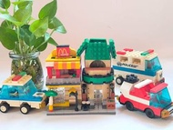 積木街景連警車消防車