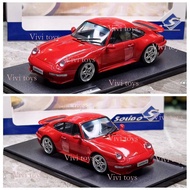 {{Vivi toys}} SOLIDO 1:18 Porsche 911 993 CARRERA RS INDISCHROT 1997 251212 RYUZ