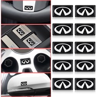 10PCS 3D Car Styling Decorative Epoxy Resin Emblem Badge Sticker Decals For Infiniti FX35 Q50 Q30 ES