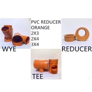 #PVC Orange Fittings Reducer 2" 3" 4" Tee Wye Coupling for PVC Pipes