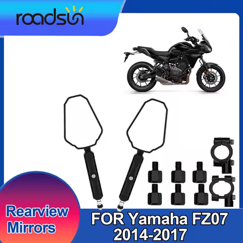 Mirrors Yamaha 8mm/10mm handlebar Mount 7/8" Handlebar 360°Motorcycle RearView Mirrors Side Mirrors