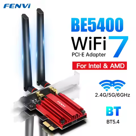 fenvi WiFi 7 PCIE Wireless Adapter BE5400 Bluetooth 5.4 WiFi7 MT7925 Network Card 2.4G/5G/6GHz 802.1