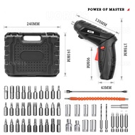 Cordless Screwdriver 4.2 V / Mesin Bor Cordless Mini 48pcs Set / Bor Mini / Screwdriver Baterai