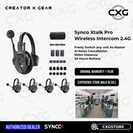SYNCO Xtalk Pro X5 2.4G Wireless Intercom System Single-Ear / Dual-Ear 500m Range (1 to 13 headsets)