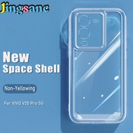 Jingsanc เคสซิลิโคนนุ่มทนทาน TPU แบบใสสำหรับ VIVO V27e 5G V27 V23 X100 Y33s Y27 X90 X80 Y75 Y78โปร่ง