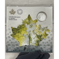 2021 Canadian Arboreal Logo 25th Anniversary 1/4 Oz Maple Leaf Silver Coin