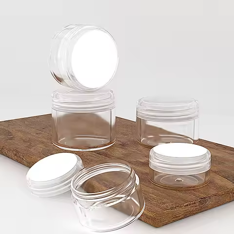 3g/5g/10g/15g/20g Empty Plastic Cosmetic Makeup Jar Pots Transparent Sample Bottles Eyeshadow Cream 