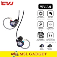 CVJ Vivian 10mm Dynamic Driver Earphone In Ear Monitor IEM Jack 3.5mm Anime With Microphone