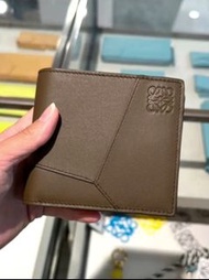 英國outlet 英國代購 Loewe Puzzle Coin Card leather Wallet logo 皮革 真皮銀包 啡色 啡茶色 真皮 卡片散銀 散銀包 卡片 證件 八達通 信用卡 禮物