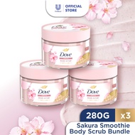 [Bundle of 3] Dove Ice-Cream Body Scrub Sakura 280g