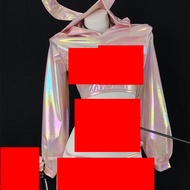 <[Anime Cosplay Costume] Christmas & Halloween-Themed Original Cyberpunk Bunny Outfit - Pink Laser D