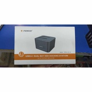 GF21037 FIDECO Docking Station Dual Bay SATA USB3.0 w/ OFFLINE CLONING