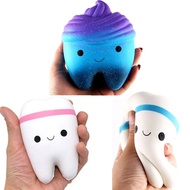 New Jumbo Squishy Tooth Phone Strap Kids Fun Toy Gifts Fashion Squishy Rising Simulation Stress Reli