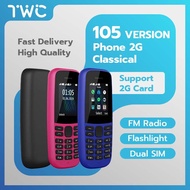 TWC 105 2G Phone Dual SIM Long Battery 1020mAh FM Radio Flashlight 1.77 Inch Screen Big Font Volume 