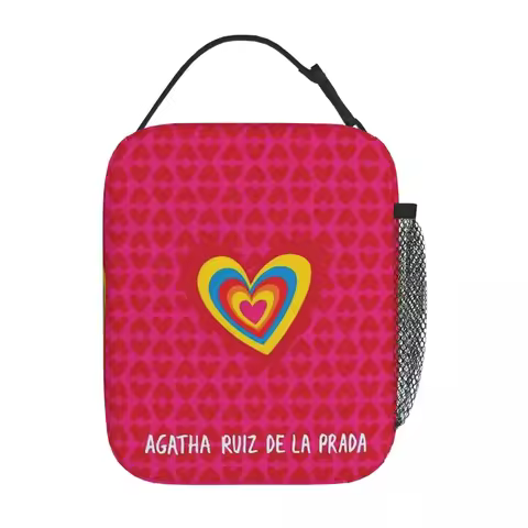 Agatha Ruiz-De La-Prada Pattern Insulated Lunch Bag for Women Children Portable Food Boxes Thermal L