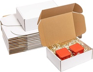 กล่องจัดส่ง7X5X2 "25 Pack - White Corrugated Cardboard  Mailers For Small Business Literature Mailer