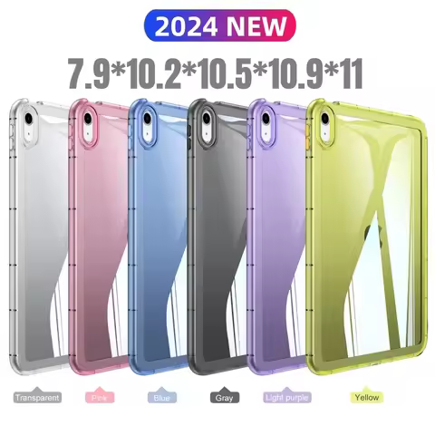 For iPad Pro 11 M4 2024 13 12.9 2022 Soft case iPad 10.2 10.9 10th Back Shell iPad Air 1 2 3 9.7 Min