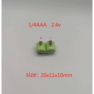 3-6cs/Lot NI-MH 1/4AAA 80mAh 2.4V rechargeable battery