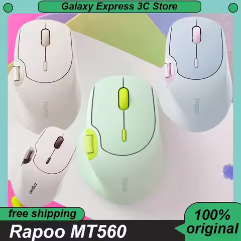 Rapoo MT560 Wireless Mouse Multi Mode Bluetooth Lightweight Gamer Mouse Ergonomics Low Latency Custo