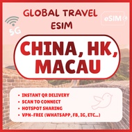 ChirpGo【中港澳】 china esim hk esim macau data, China+HK+Macau Travel Sim, VPN, Hong Kong SIM 中国上网中港澳sim
