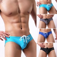 Mens Swimwear Swim Thongs Men Swimming Thong Bikini Mesh Splice Swimsuit Briefs