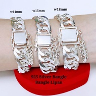 925 Silver Bangle for Men Bangle Lelaki Lipan Gelang Tangan Perak tulen 925