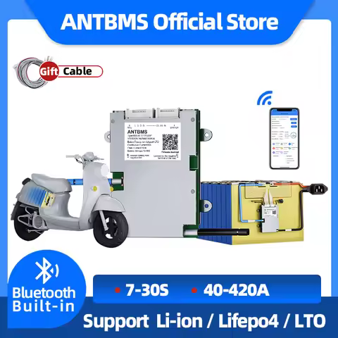 smart bms 7S 8S 16S 20S 22S 24S 26S 28S 30S Li-ion LiFePo4 LTO ant bms 80A 130A 420A Bluetooth Built