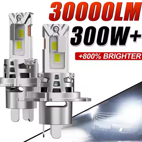 H4 H7 LED Headlights 300000LM 300W CANBUS Plug-N-Play Turbo Auto Bulb High Low Light Fog Lamp 12V 24