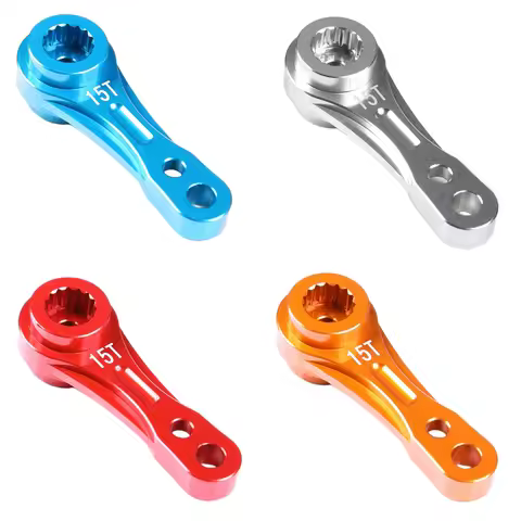 CNC Aluminum Metal Double Side 15T 17T Servo Arm for 1/5 RC Car Baja Losi 5ive T Upgrade Part