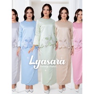 LYASARA KURUNG Baju Raya 2024 Baju Kurung Kedah Moden Sulam Pastel Baju Kurung Tunang Nikah Sanding 