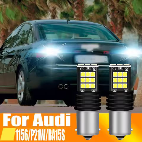2pcs LED Backup Light Bulb Reverse Lamp P21W 7506 BA15S 1156 12v Canbus No Error For Audi A2 A3 8L A