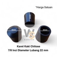 Chitose 7/ 8 inch Rubber Feet Model 22mm Hole DiameterPOLOS Round Iron Pipe Shelf Table and Chair Ba
