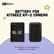 【For KP-2 Camera】KiTBEEZ BL-5C Lithium Battery - 1200mAh, 4.2V/1.0A Dual-Slot Charging Dock with Bat