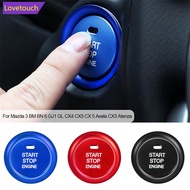 LOVETOUCH 2Pcs Car Engine Start Button Auto Ring Styling Sticker Accessories For Mazda 3 BM BN 6 GJ1