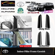 HermanAuto Toyota Alphard Vellfire ANH20 2008-2014 Indoor Pillar Frame Garnish Interior Accessories