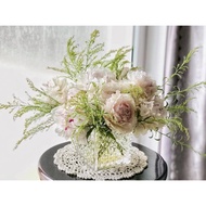 Square glass flower vase - square cylindrical glass vase