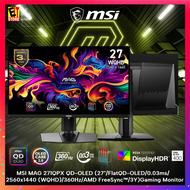 MSI MAG 271QPX QD-OLED (27"/ Flat / QD-OLED / 2560x1440 (WQHD) / 360Hz / 0.03ms / AMD FreeSync™ / 3Y