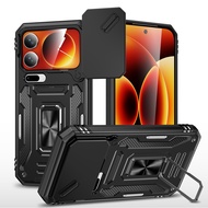 Armor Series Grade Shockproof Bracket Case for Xiaomi 17Promax /Xiaomi 15T Pro/Poco X7 X6 X5 X4 Pro 