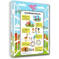 Pony Kids Playroom Rules Canvas Wall Art Home Decor Gallery Wrapped Stretched Framed Ready To Hang 3