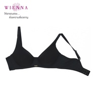 WIENNA เสื้อชั้นใน New Collection Triple Wireless DB45906 ชุดชั้นในเวียนนา ไซซ์ใหญ่ ไร้โครง สีดำ ส