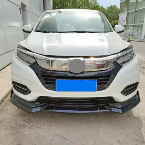Car Front Bumper Lip Spoiler Splitter For HONDA HRV HR-V 2019 2020 2021 ABS Glossy black Tuning Body