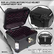 YAMAHA MIO GRAVIS BLACK Compartment Box Helmet Box TOP BOX With Back Cushion For Motorcycle 45 Liter