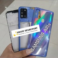 CASING HOUSING SAMSUNG A21s FULLSET BONE Lcd BACKDOOR Original