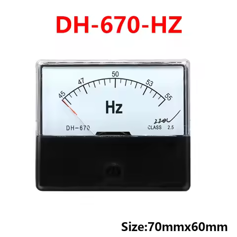 NEW DH-670 Pointer type frequency meter DH-670 45-55HZ 380V 220V 100V Hertz meter