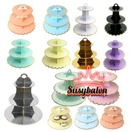 3-tier cup cake stand plain cup cake stand/ happy birthday cake stand plain cup cake stand