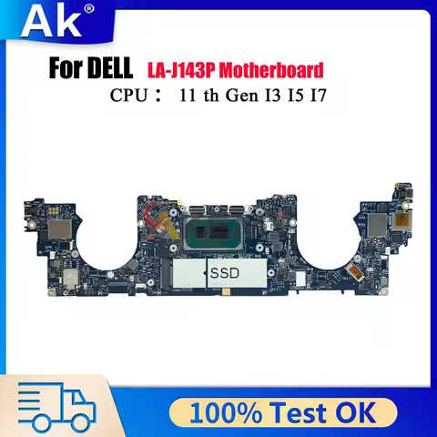 GDA30 LA-J143P Mainboard For Dell XPS 13 9310 with I3 I5 I7 CPU 8G/16G/32G RAM 0DXP1F Tested OK