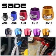 SADE Car Fuel Line Hose Finisher AN4/AN6/AN8/AN10/AN12/42mm-50mm Clamp Finisher Aluminum Modificatio