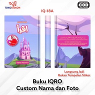 IQ 18A Custom Children's Iqro Book with Name and Photo, Color Contents Black and White/ - Iqra Volum