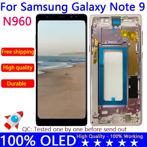 Super OLED For Samsung Galaxy Note 9 SM-N9600 N960F N960U N960W Touch Screen With Frame Note9 6.0/6.